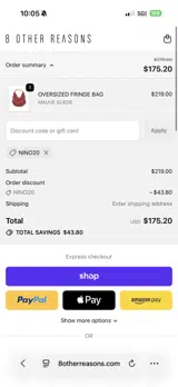 NINO20 coupon verification screenshot