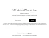 9/11 Memorial Store coupon verification screenshot