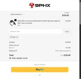 9PHX Racing coupon verification screenshot