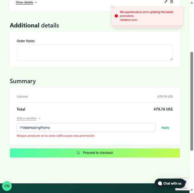 A2 Hosting checkout page showing A2 Hosting promo code box | Screenshot taken by SimplyCodes community member on Jul 12, 2025
