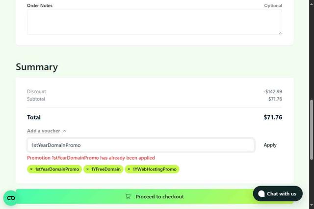 A2 Hosting checkout page showing A2 Hosting promo code box | Screenshot taken by SimplyCodes community member on Aug 9, 2025