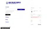 AAA Police Supply coupon verification screenshot