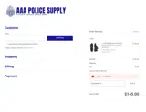 AAA Police Supply coupon verification screenshot