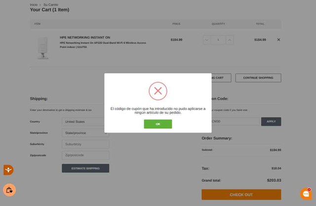 AAAWAVE checkout page showing AAAWAVE coupon code box | Screenshot taken by SimplyCodes community member on Aug 31, 2025