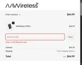 AAWireless coupon verification screenshot