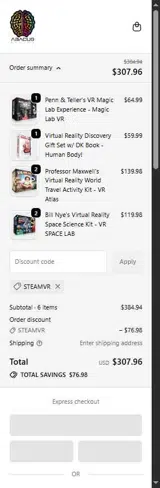 STEAMVR coupon verification screenshot