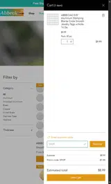 SHOP coupon verification screenshot