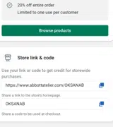 OKSANAB coupon verification screenshot