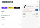 Abbreviated coupon verification screenshot