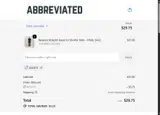 Abbreviated coupon verification screenshot