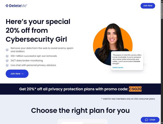 DeleteMe checkout page showing DeleteMe promo code box | Screenshot taken by SimplyCodes community member on Sep 7, 2025