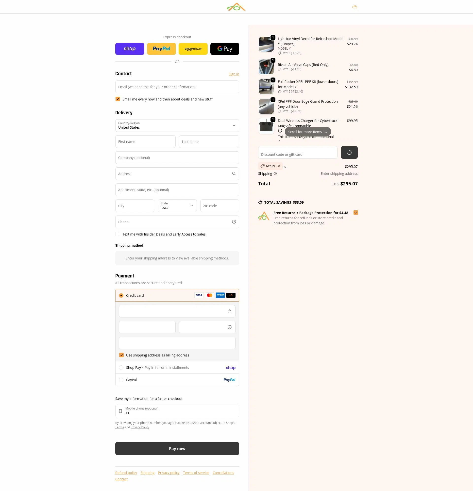 Abstract Ocean checkout page showing Abstract Ocean discount code box | Screenshot taken by SimplyCodes community member on Feb 25, 2026