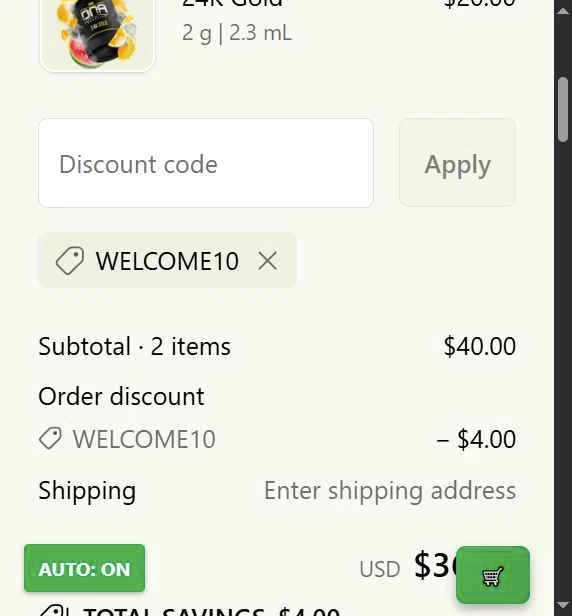 Abstrax Tech checkout page showing Abstrax Tech discount code box | Screenshot taken by SimplyCodes community member on Jan 18, 2026