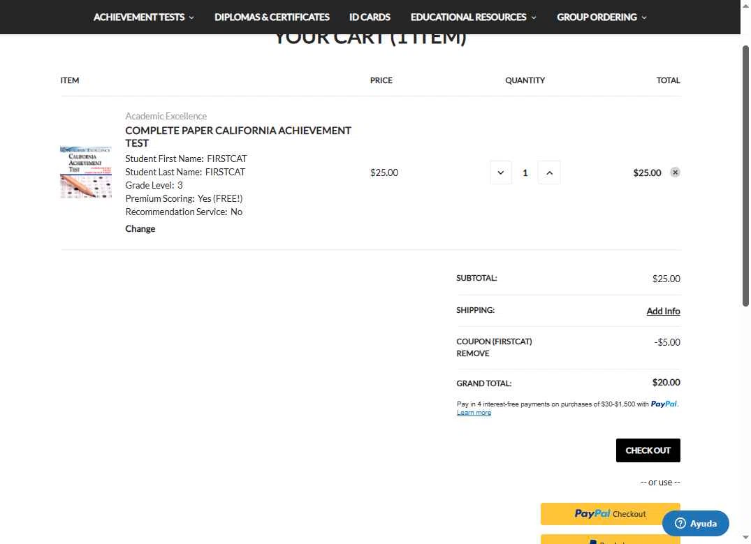 Academic Excellence checkout page showing Academic Excellence promo code box | Screenshot taken by SimplyCodes community member on Dec 24, 2025