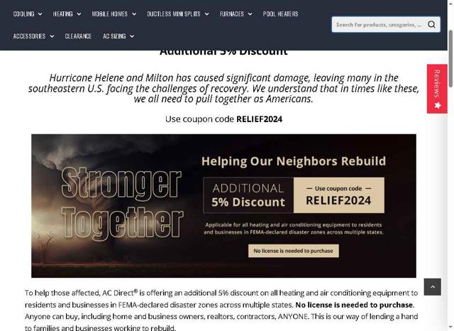 AC Direct checkout page showing AC Direct discount code box | Screenshot taken by SimplyCodes community member on Aug 22, 2025