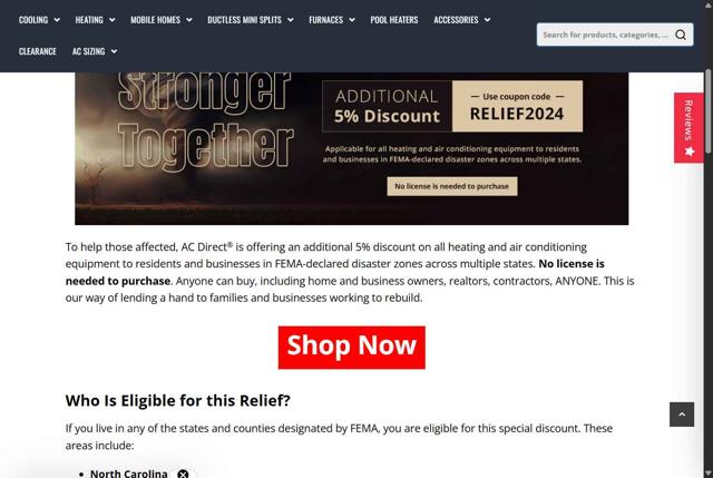AC Direct checkout page showing AC Direct discount code box | Screenshot taken by SimplyCodes community member on Aug 22, 2025