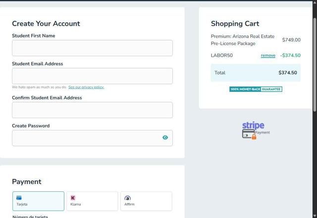 Aceable checkout page showing Aceable promo code box | Screenshot taken by SimplyCodes community member on Sep 2, 2025