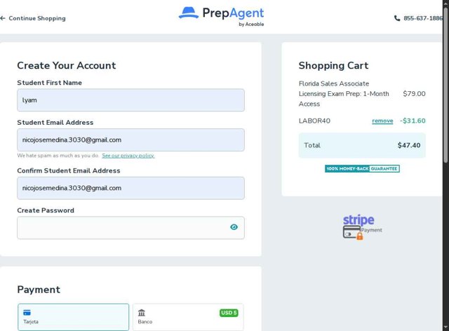 AceableAgent checkout page showing AceableAgent discount code box | Screenshot taken by SimplyCodes community member on Sep 2, 2025
