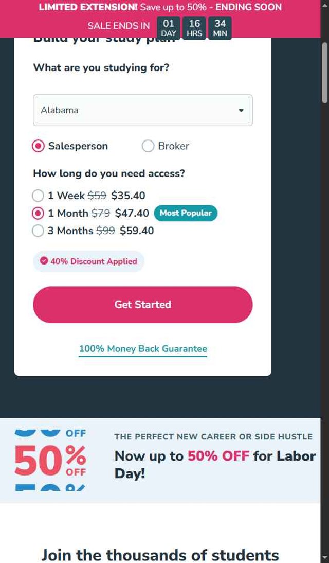 AceableAgent checkout page showing AceableAgent discount code box | Screenshot taken by SimplyCodes community member on Sep 3, 2025
