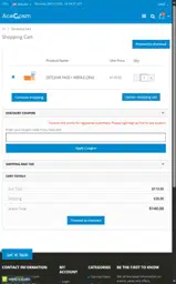 AceCosm coupon verification screenshot