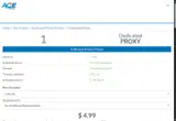 ACE20 coupon verification screenshot