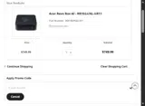 Acer coupon verification screenshot