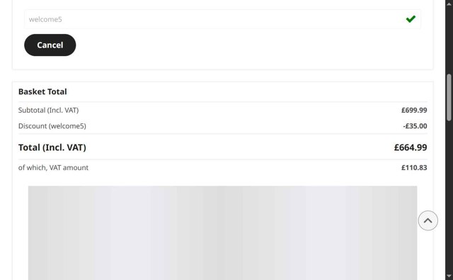 Acer checkout page showing Acer promo code box | Screenshot taken by SimplyCodes community member on Aug 23, 2025