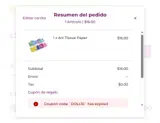 DOLL10 coupon verification screenshot