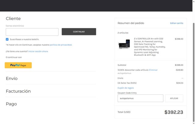 AC Infinity checkout page showing AC Infinity coupon code box | Screenshot taken by SimplyCodes community member on Aug 25, 2025