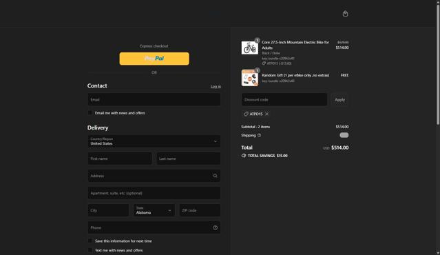 Actbest checkout page showing Actbest discount code box | Screenshot taken by SimplyCodes community member on Sep 6, 2025