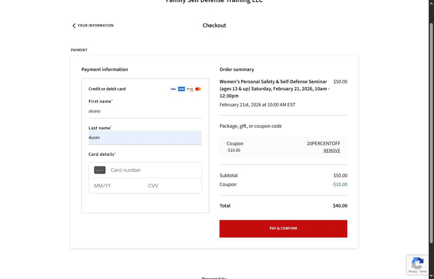 Acuity Scheduling checkout page showing Acuity Scheduling promo code box | Screenshot taken by SimplyCodes community member on Jan 14, 2026