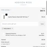 WELCOME15 coupon verification screenshot