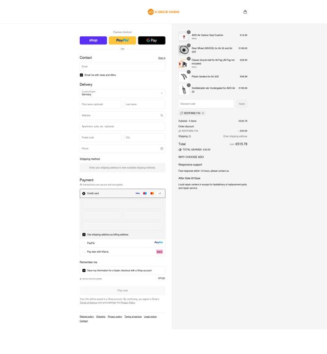A Dece Oasis checkout page showing A Dece Oasis promo code box | Screenshot taken by SimplyCodes community member on Sep 15, 2025