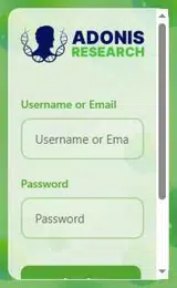 Adonis Research coupon verification screenshot