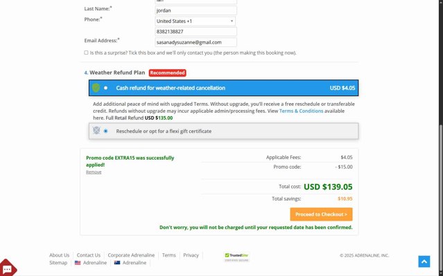 Adrenaline USA checkout page showing Adrenaline USA promo code box | Screenshot taken by SimplyCodes community member on Aug 16, 2025