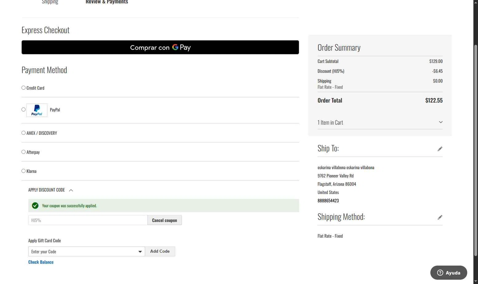 Advanblack checkout page showing Advanblack discount code box | Screenshot taken by SimplyCodes community member on Jan 31, 2026