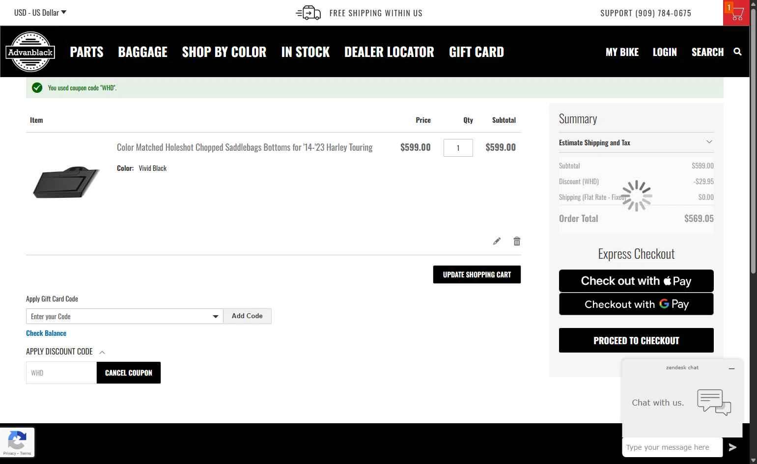 Advanblack checkout page showing Advanblack discount code box | Screenshot taken by SimplyCodes community member on Jan 22, 2026