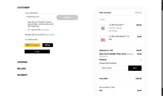 Advanced Nutrition Programme checkout page showing Advanced Nutrition Programme discount code box | Screenshot taken by SimplyCodes community member on Jun 20, 2025