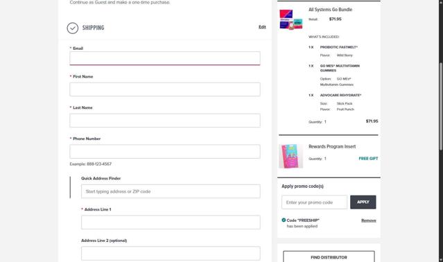 AdvoCare checkout page showing AdvoCare promo code box | Screenshot taken by SimplyCodes community member on Sep 10, 2025