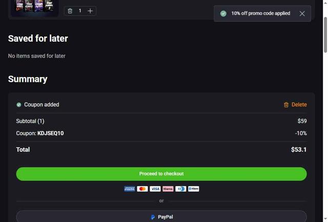 AEJuice checkout page showing AEJuice coupon code box | Screenshot taken by SimplyCodes community member on Aug 1, 2025