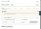 Aer Lingus coupon verification screenshot