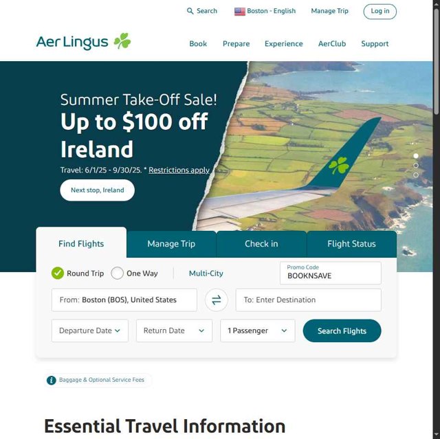 Aer Lingus Promo Codes (4 Verified) 350 Off Jun 2025