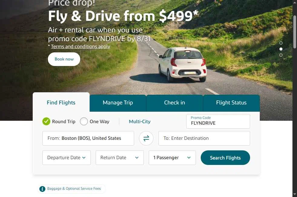Aer Lingus checkout page showing Aer Lingus promo code box | Screenshot taken by SimplyCodes community member on Aug 20, 2025