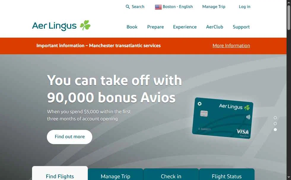 Aer Lingus checkout page showing Aer Lingus promo code box | Screenshot taken by SimplyCodes community member on Feb 11, 2026