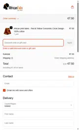 HISTORY coupon verification screenshot