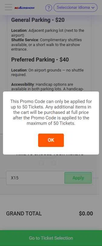 Afton Tickets checkout page showing Afton Tickets promo code box | Screenshot taken by SimplyCodes community member on Sep 2, 2025