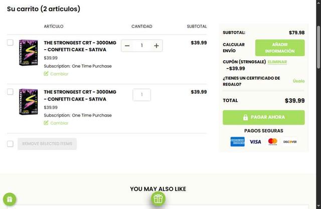 A Gift From Nature checkout page showing A Gift From Nature coupon code box | Screenshot taken by SimplyCodes community member on Sep 8, 2025