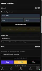 agilithorsave10 coupon verification screenshot