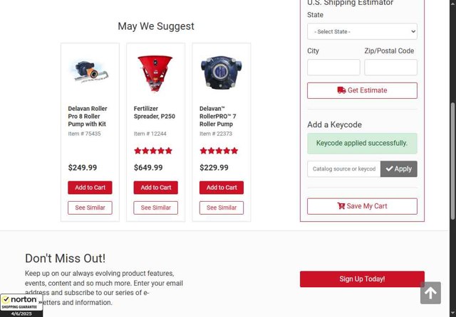 Agri Supply checkout page showing Agri Supply coupon code box | Screenshot taken by SimplyCodes community member on Jun 4, 2025