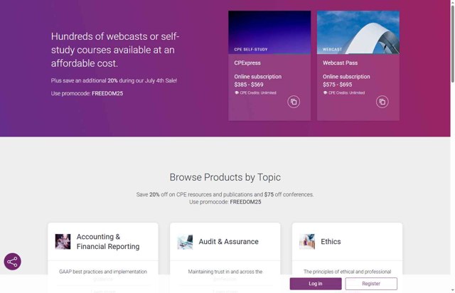 AICPA & CIMA checkout page showing AICPA & CIMA promo code box | Screenshot taken by SimplyCodes community member on Jul 27, 2025